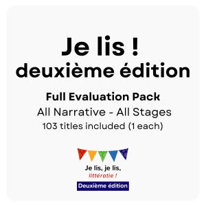 Je lis ! 2<sup>e</sup> Evaluation Pack FULL Narratif - 103 books